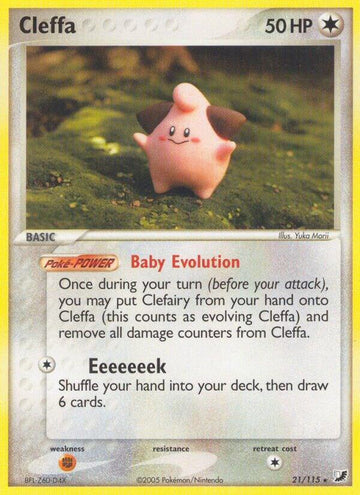 Cleffa - EX Unseen Forces #21/115 - Reverse Holofoil - Lightly Played
