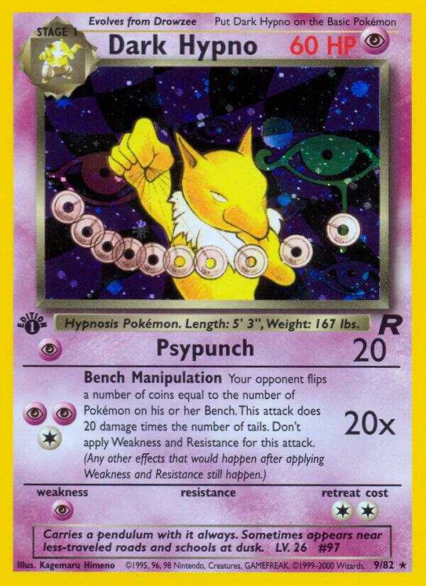 Dark Hypno - Team Rocket #09/82 - Unlimited Holofoil - Lightly Played