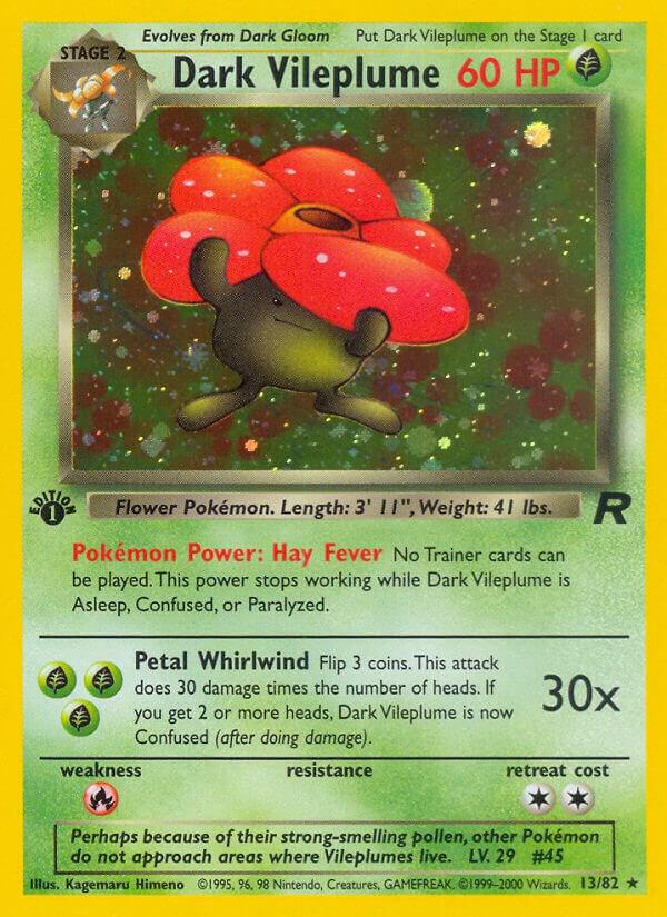 Dark Vileplume - Team Rocket #13/82 - Unlimited Holofoil - Lightly Played