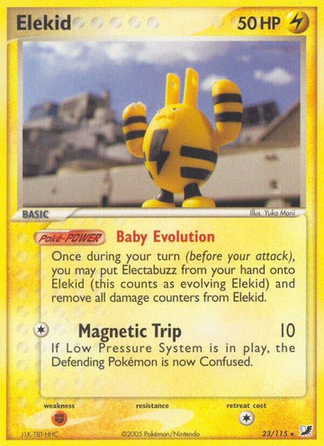Elekid - EX Unseen Forces #23/115 - Reverse Holofoil - Near Mint