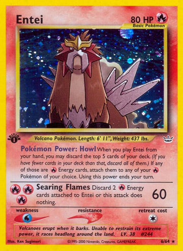 Entei - Neo Revelation #06/64 - Unlimited Holofoil - Near Mint