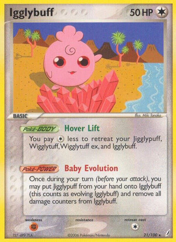 Igglybuff - EX Crystal Guardians #21/100 - Reverse Holofoil - Moderately Played