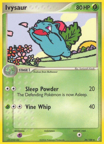 Ivysaur - EX Crystal Guardians #34/100 - Reverse Holofoil - Lightly Played