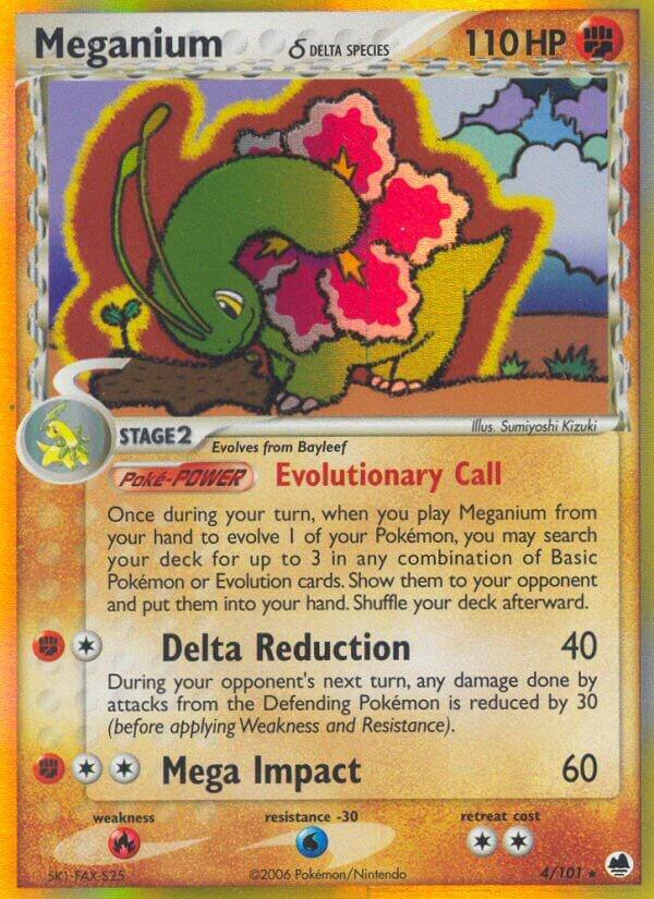 Meganium (Delta Species) - EX Dragon Frontiers #4/101 - Holofoil - Lightly Played