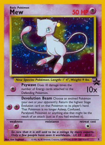 Mew - WoTC Promo #09/53 - Holofoil - Lightly Played