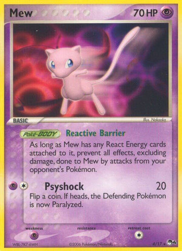 Mew - POP Series 4 #004/017 - Holofoil - Moderately Played