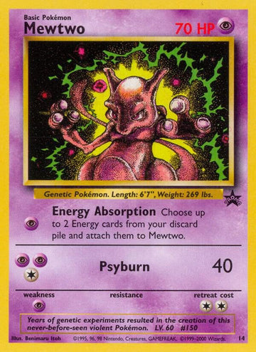Mewtwo - WoTC Promo #14/53 - Moderately Played
