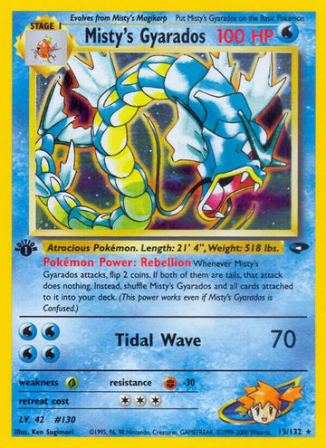 Misty's Gyarados - Gym Challenge #013/132 - Unlimited Holofoil - Near Mint