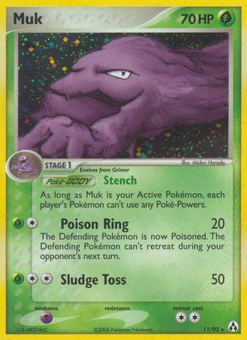 Muk - EX Legend Maker #11/92 - Reverse Holofoil - Lightly Played