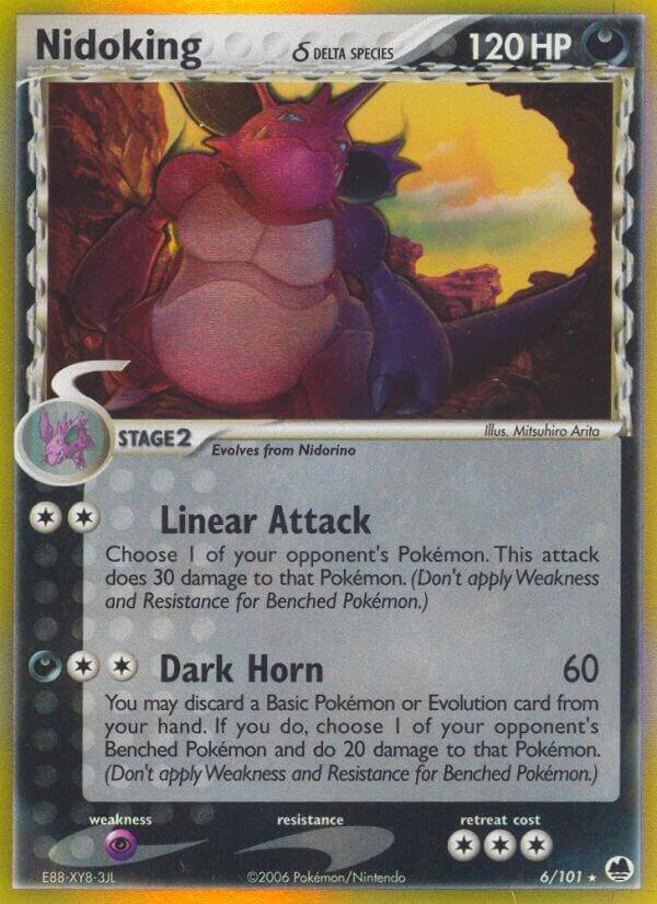 Nidoking (Delta Species) - EX Dragon Frontiers #6/101 - Holofoil - Lightly Played
