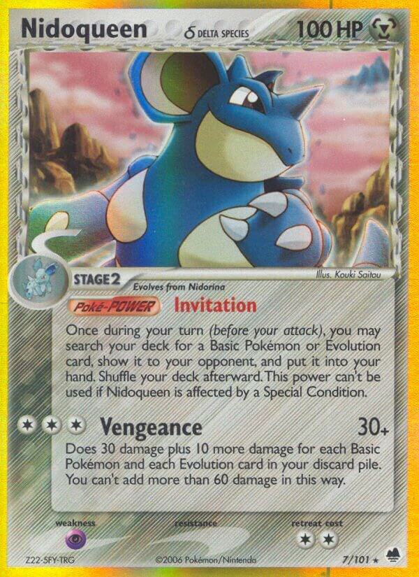 Nidoqueen (Delta Species) - EX Dragon Frontiers #7/101 - Holofoil - Lightly Played