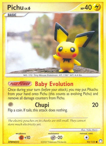 Pichu - Mysterious Treasures #93/123 - Lightly Played