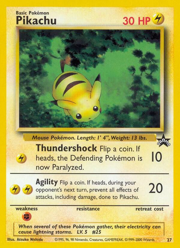 Pikachu (27) - WoTC Promo #27/53 - Moderately Played