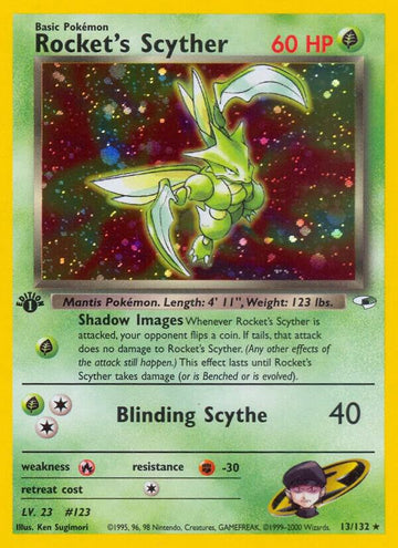Rocket's Scyther - Gym Heroes #013/132 - Unlimited Holofoil - Near Mint