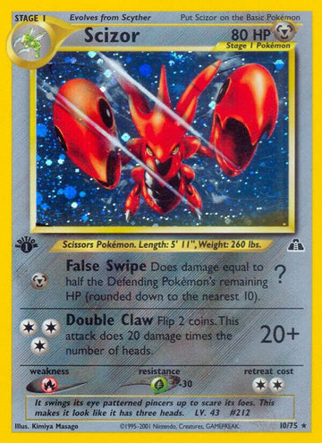 Scizor - Neo Discovery #10/75 - Unlimited Holofoil - Near Mint
