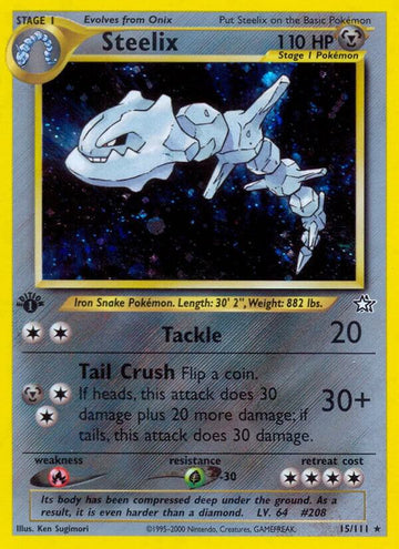 Steelix - Neo Genesis #015/111 - 1st Edition Holofoil - Lightly Played