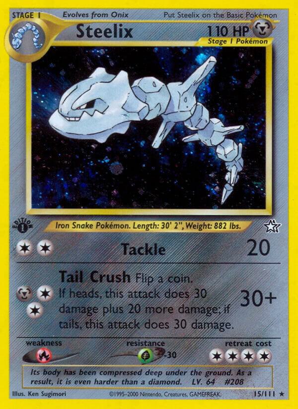Steelix - Neo Genesis #015/111 - 1st Edition Holofoil - Lightly Played