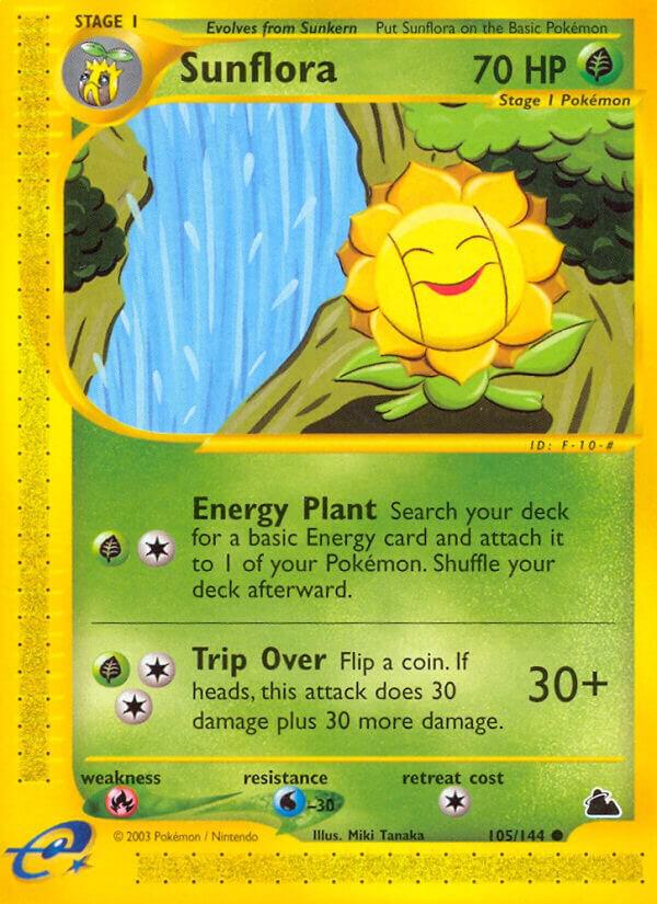 Sunflora - Skyridge #105/144 - Reverse Holofoil - Damaged