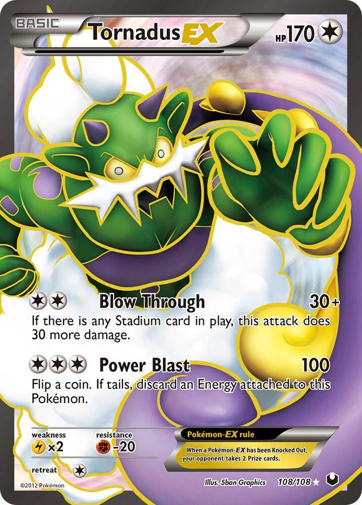 Tornadus EX - Dark Explorers #108/108 - Holofoil - Near Mint