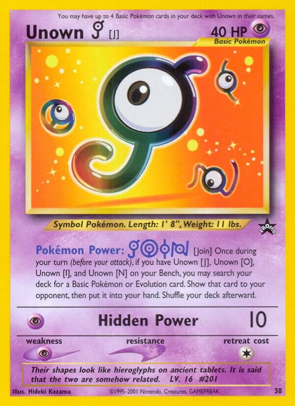 Unown [J] - WoTC Promo #38/53 - Lightly Played
