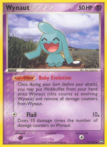 Wynaut - EX Power Keepers #70/108 - Reverse Holofoil - Damaged