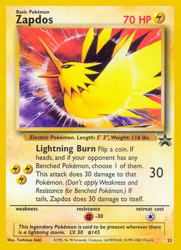 Zapdos - WoTC Promo #23/53 - Lightly Played