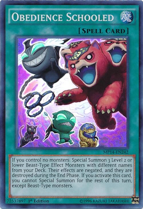 Obedience Schooled – 2014 Mega-Tins Mega Pack (YuGiOh)