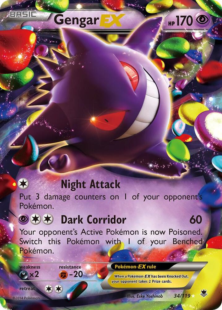 Gengar EX - XY - Phantom Forces #34/119 - Holofoil - Near Mint